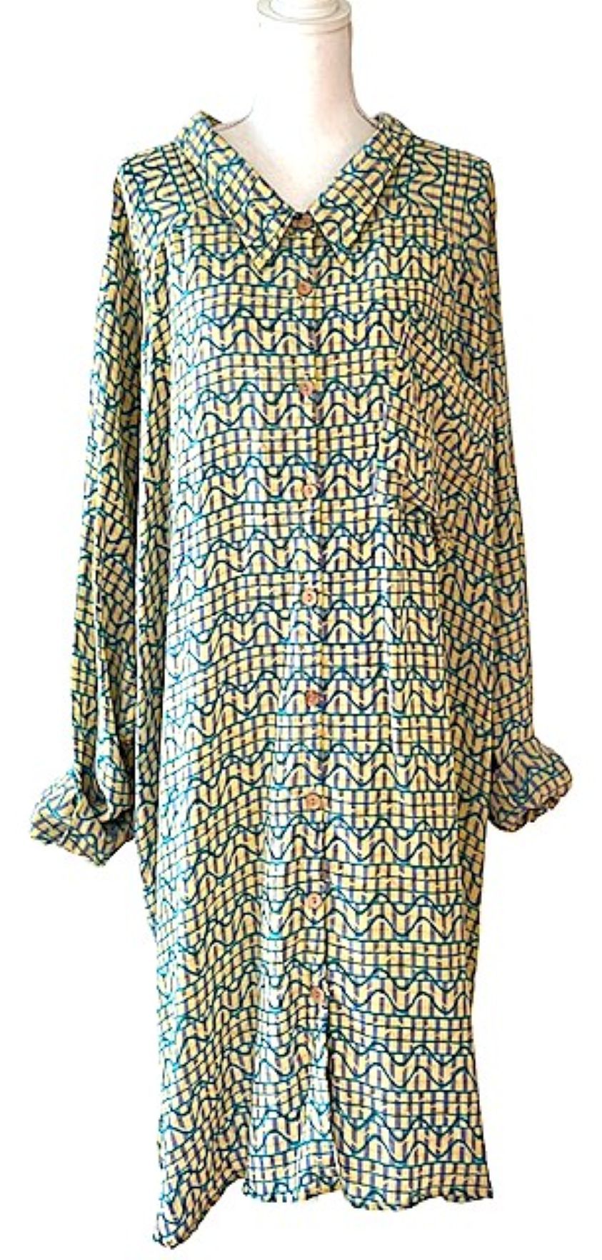 Kantha Bae Button Down Silk Dress. 3 Prints Available. NEW STYLE