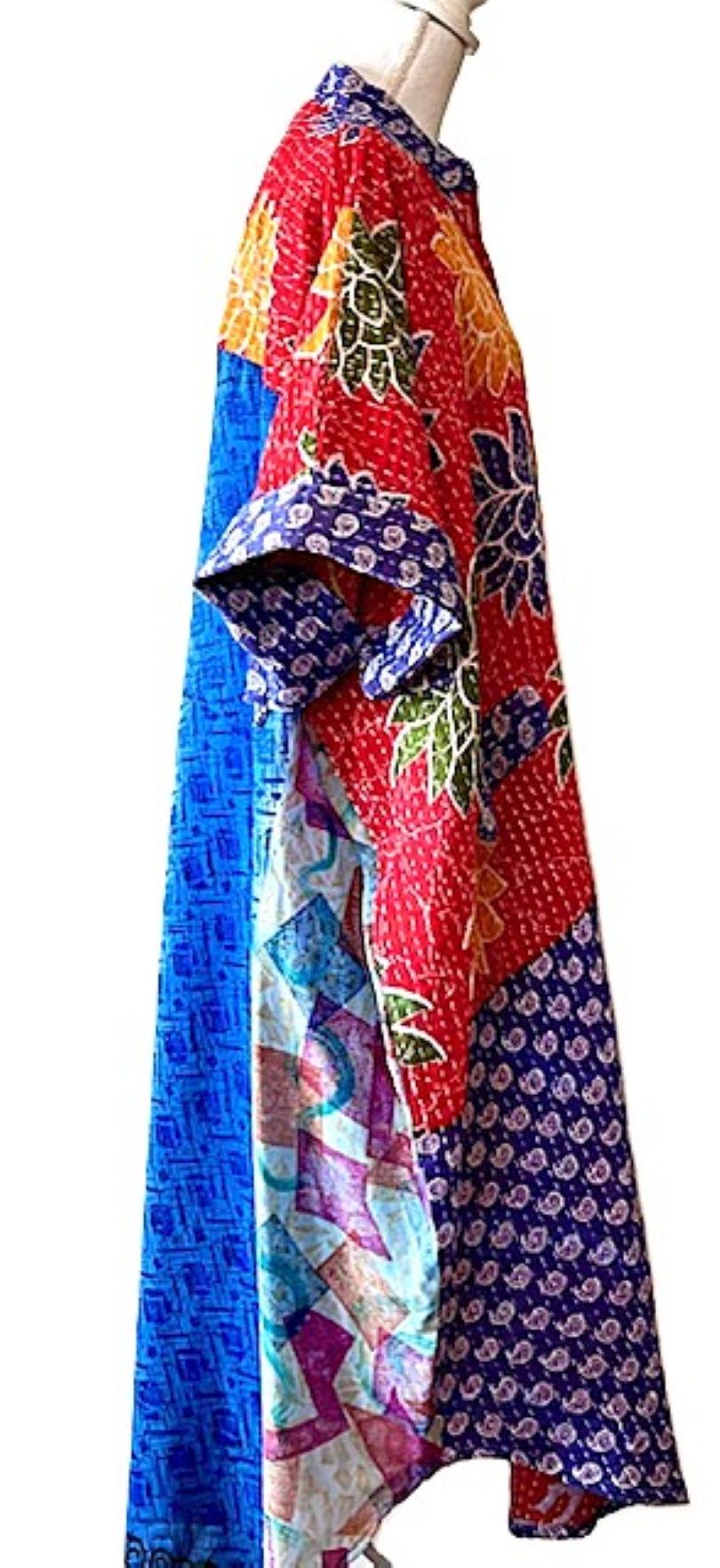Kantha Bae Free To Be Maxi Tunic Extends The Pleasure. (Red and Blue)