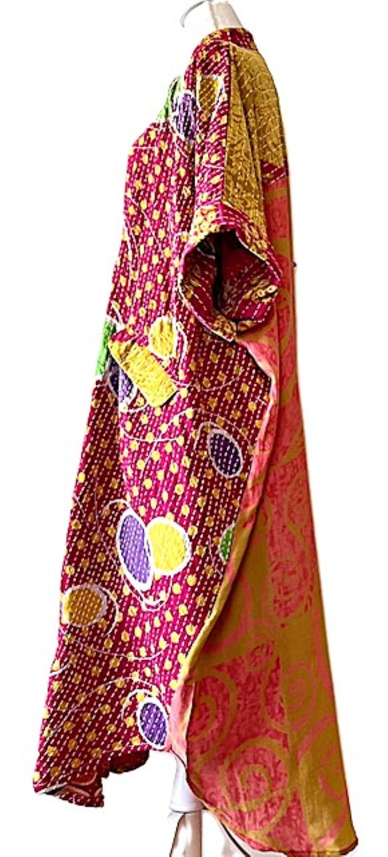 Kantha Bae Free To Be Maxi Tunic Extends The Pleasure. (Pink and Yellow)