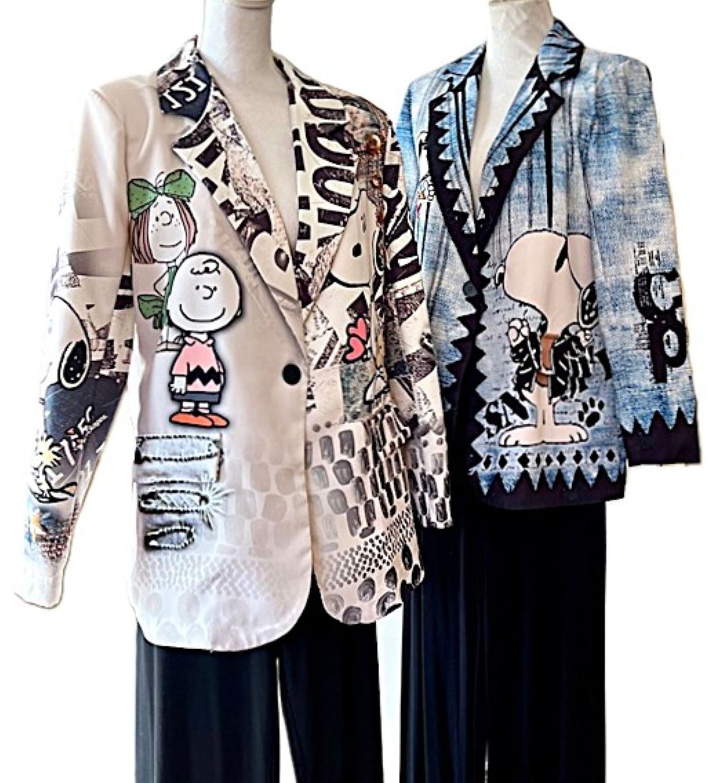 Contemporary One Size Italian "Snoopy" or Peanuts Printed Blazer (2 Choices).