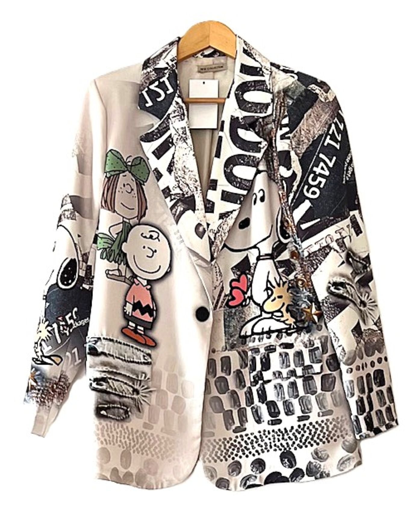 Contemporary One Size Italian "Snoopy" or Peanuts Printed Blazer (2 Choices).