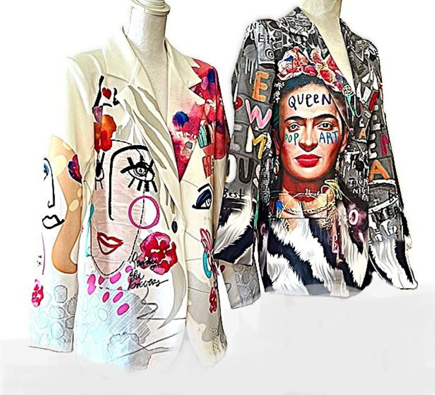 Contemporary One Size Italian Printed Blazers. (Picasso and or Frida)