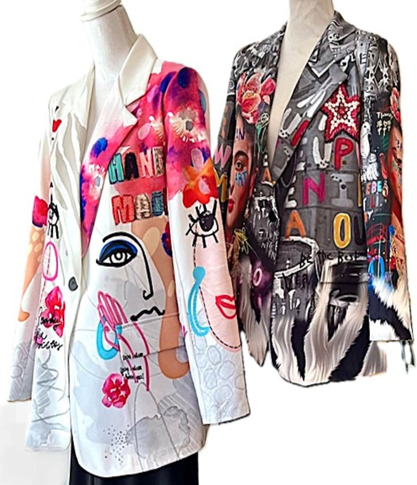 Contemporary One Size Italian Printed Blazers. (Picasso and or Frida)