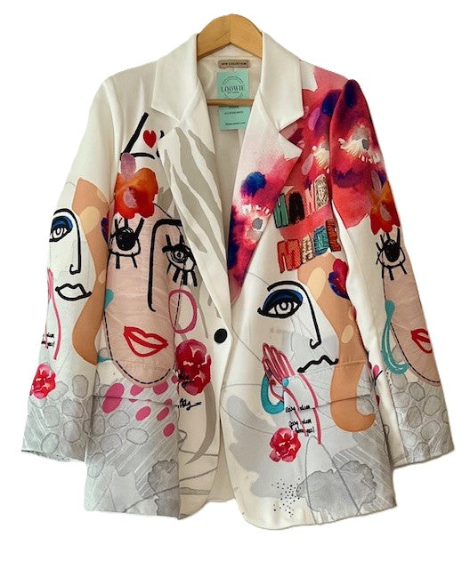 Contemporary One Size Italian Printed Blazers. (Picasso and or Frida)