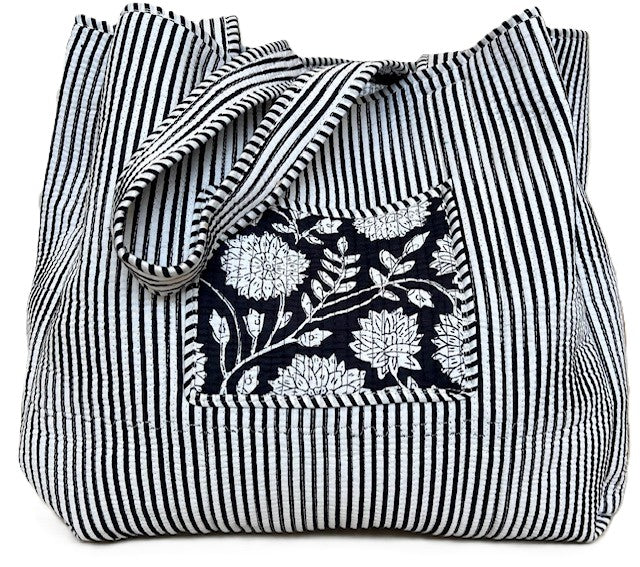 New Cotton Tote Bags Worth Swooning Over. Piping and Totally Reversible