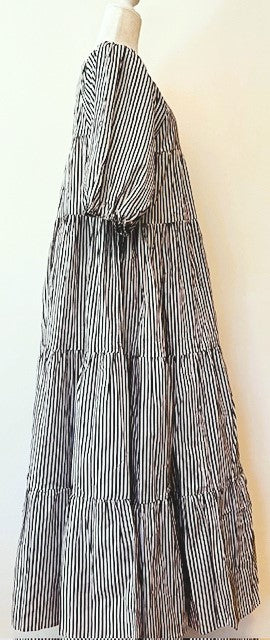 Flattering Easy Tiered Striped Midi Dress Is A Best Seller