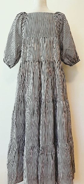 Flattering Easy Tiered Striped Midi Dress Is A Best Seller