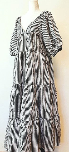 Flattering Easy Tiered Striped Midi Dress Is A Best Seller