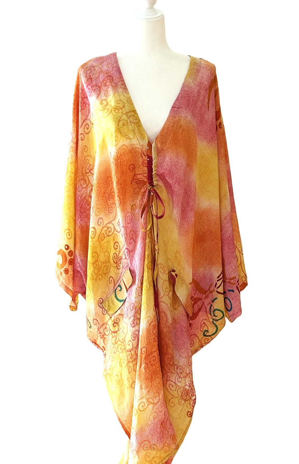 Kantha Bae Crepe Sari Moondance Muu (Tie Dye)