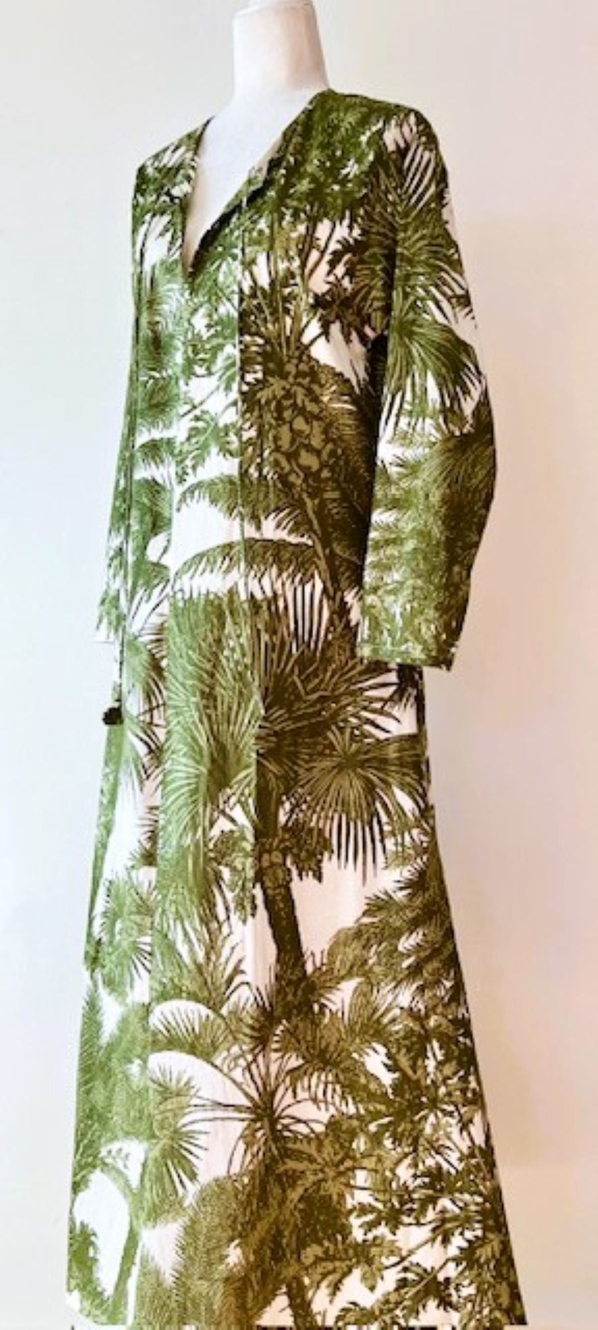 Elegant Floral Block Print Midi Dress; Beautiful and Exotic