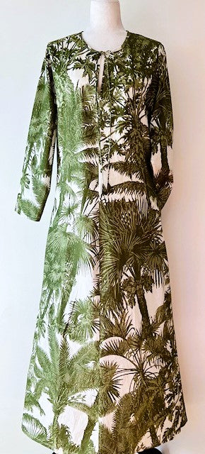 Elegant Floral Block Print Midi Dress; Beautiful and Exotic