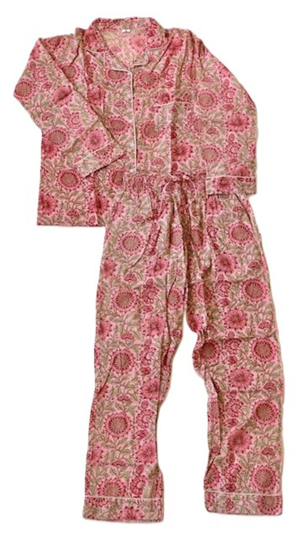 Ultra Soft Matching Cotton Pajama Shirt and Pant Set. Sleepover invited. (3 Desert Colors)