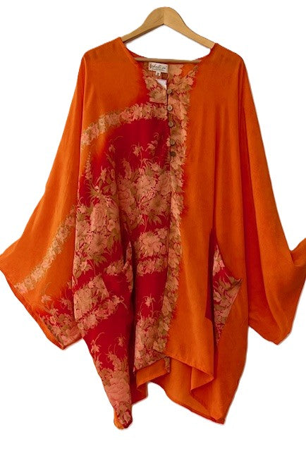 Kantha Bae's Gaia Split Tunic is Stunning (Tangerine)