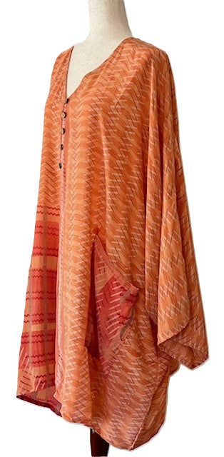 Kantha Bae's Gaia Split Tunic is Stunning (Red Orange)