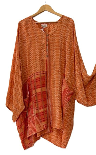 Kantha Bae's Gaia Split Tunic is Stunning (Red Orange)