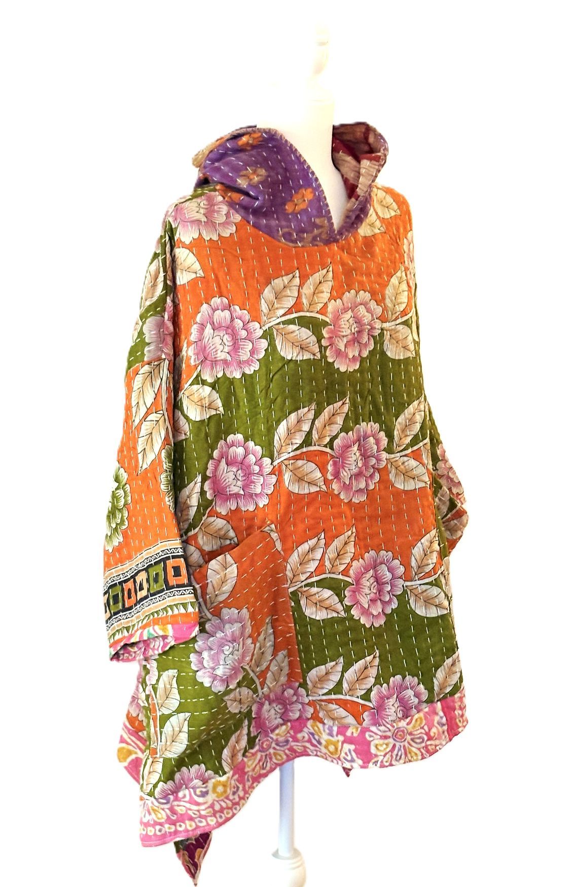 Kantha Bae Dream Lightweight Hoodie Pullover. (Orange Peach)