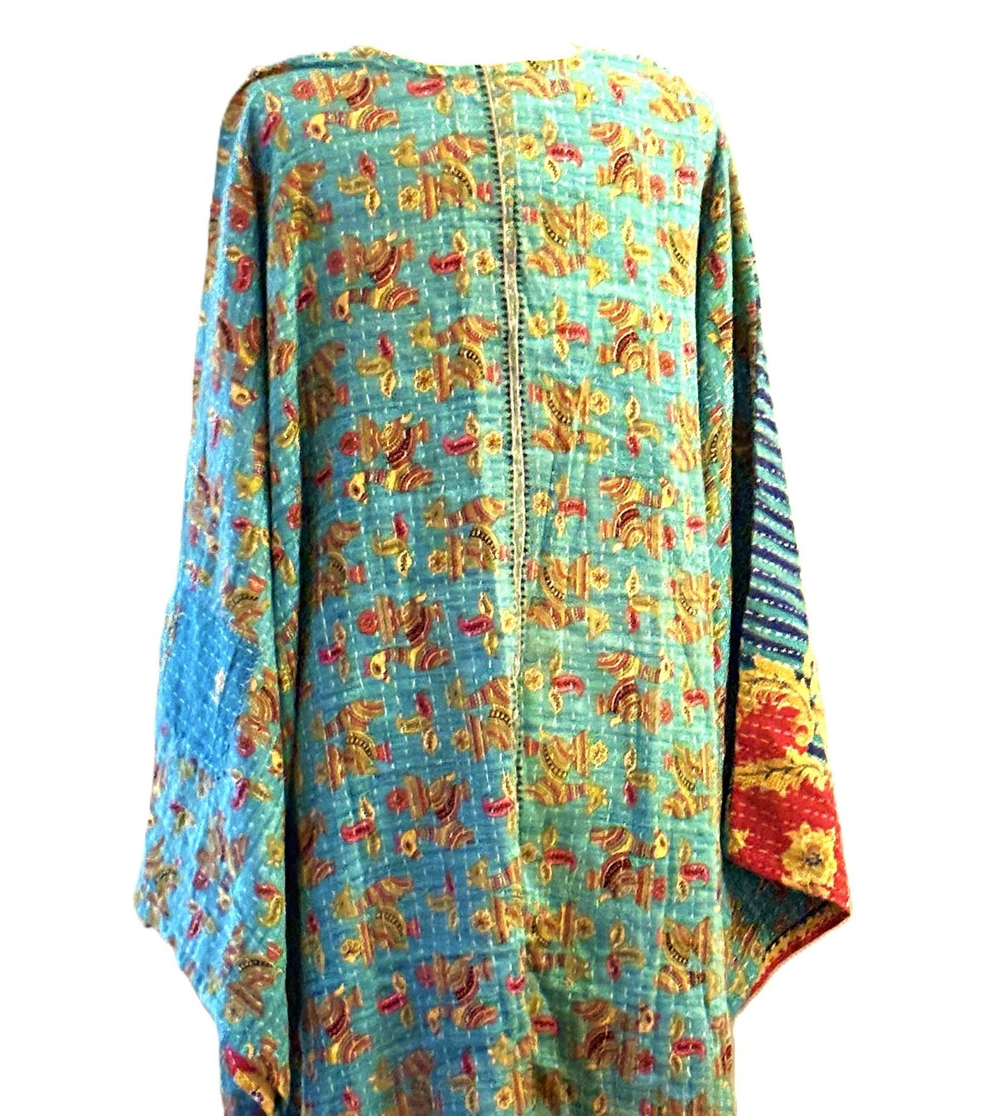 Kantha Bae Pareo Kantha Gaia Button-Down Kimono (Blue Green)