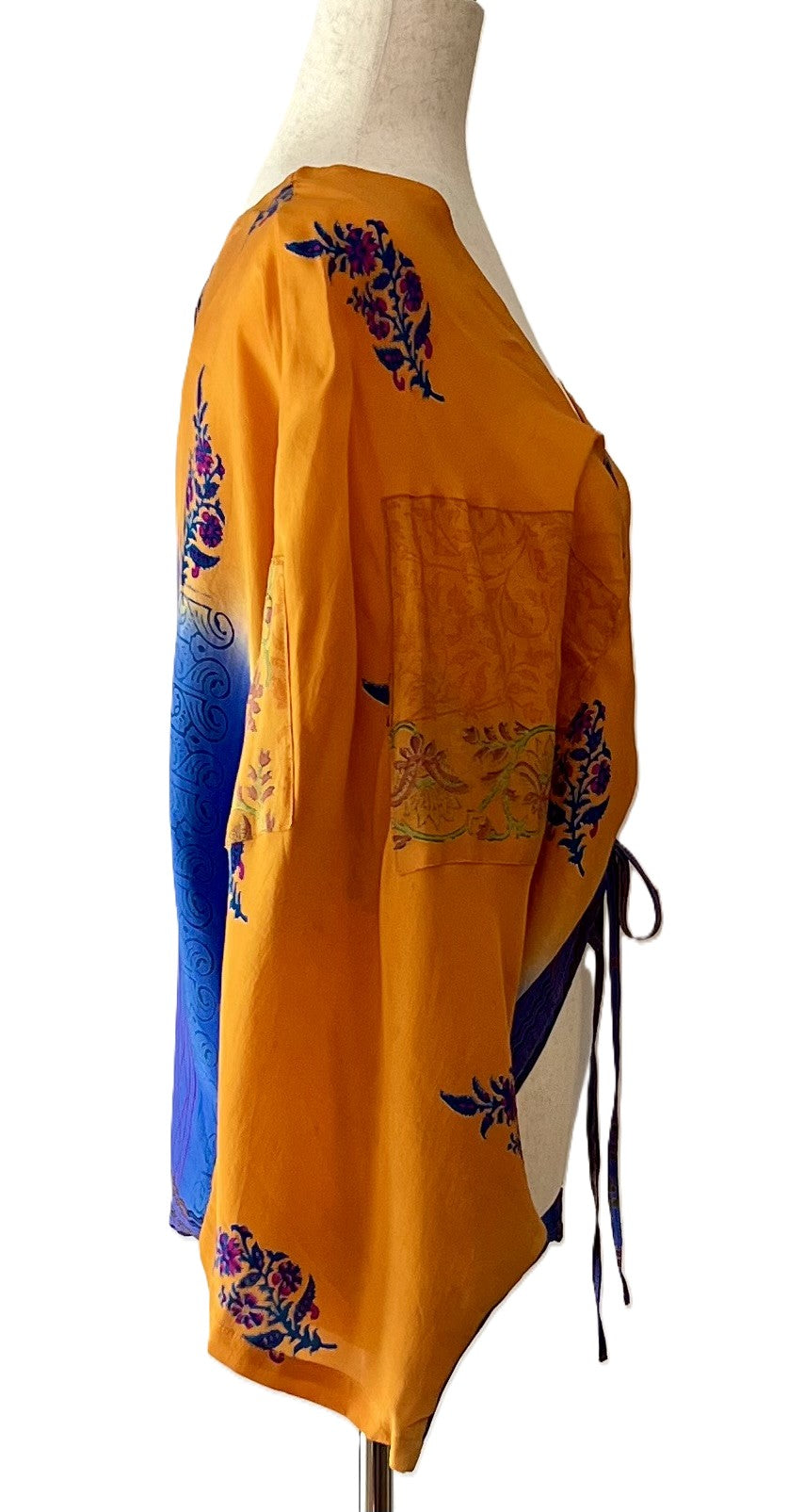 Kantha Bae Crepe Silk Butterfly Top is Groovy (Orange)