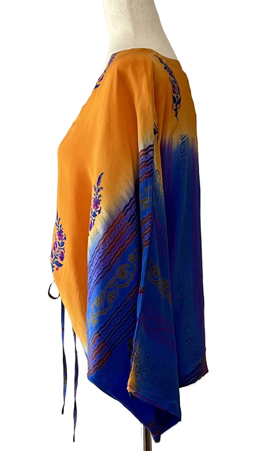 Kantha Bae Crepe Silk Butterfly Top is Groovy (Orange)