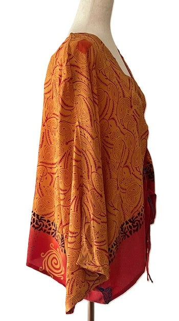 Kantha Bae Crepe Silk Butterfly Top is Groovy (Mixed)