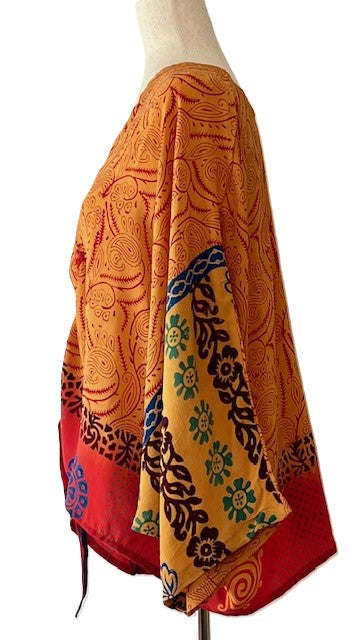 Kantha Bae Crepe Silk Butterfly Top is Groovy (Mixed)