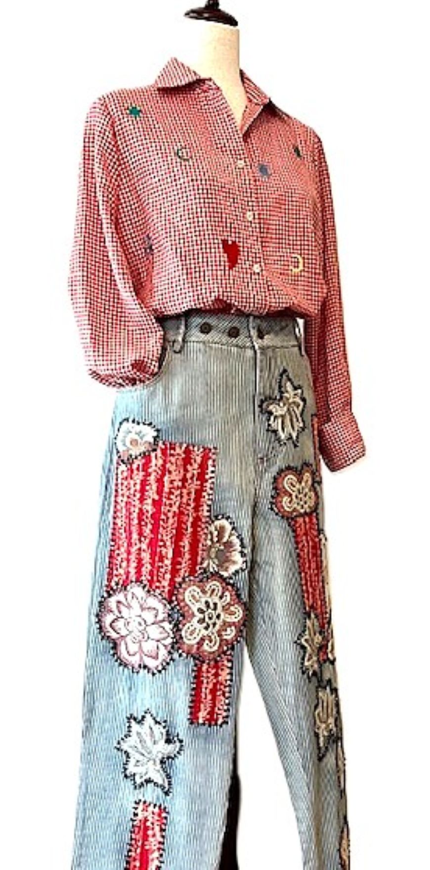 Blooming Breeze Distressed Striped Jeans Are A Best Seller.