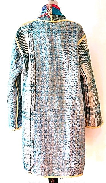 Specialty Collection: Designer Patchwork Hand Embroidered Jacket Fully Reversible. Beautiful (Pastel) (Copy)