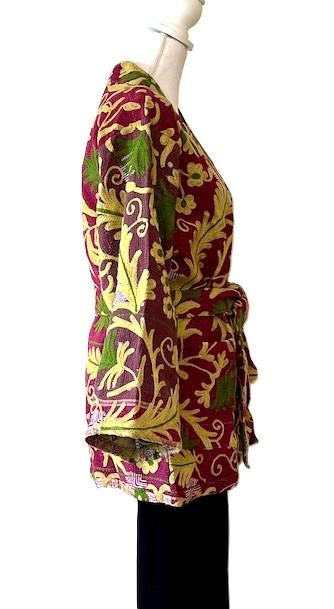 Embroidered Short Jacket With Suzani Embroidery. Artisan Slant.
