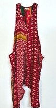 Contemporary Reversable Sleeveless Cotton Jumpsuit (Red Print)