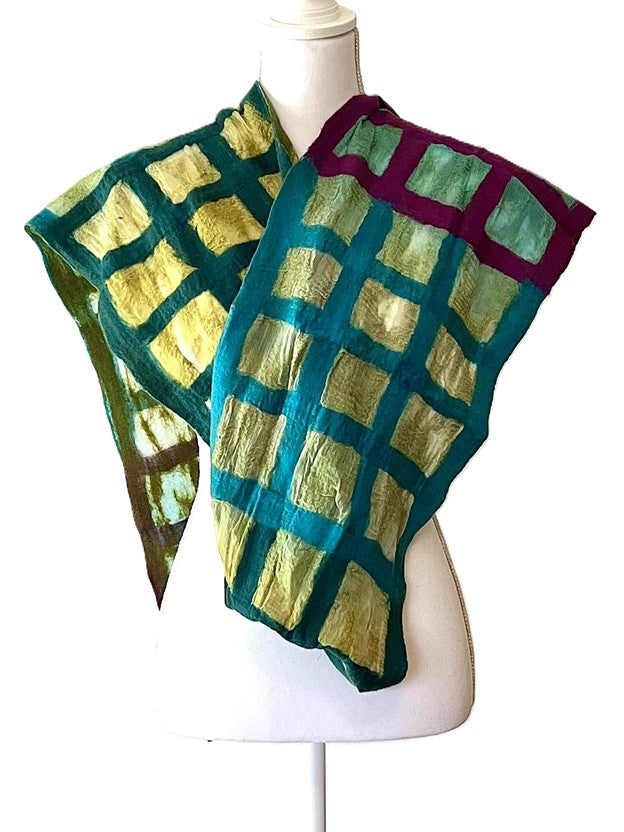 Artisan Silk And Wool Shawl Is a Purchase with a Purpose. (Turquoise)