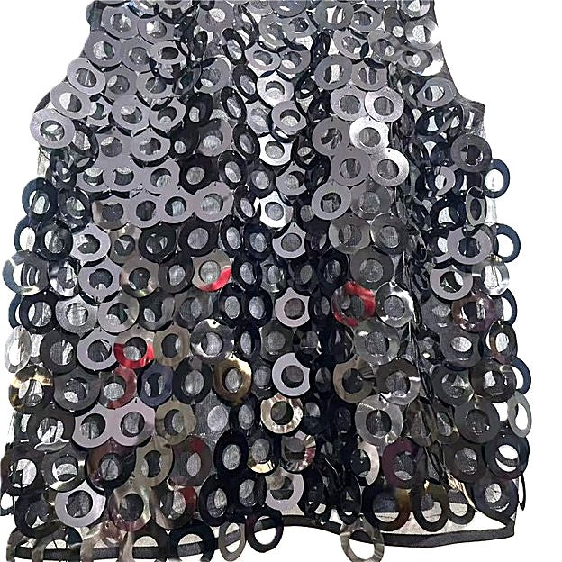 Sequin Circle Mesh Sleeveless Tank Top. Chic Glam (2 Colors)