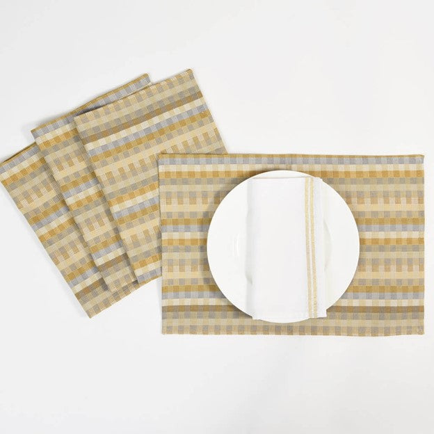 Artisan Hand Woven Guatemalan Cuadritos Placemats -Sold in Sets. Bestseller