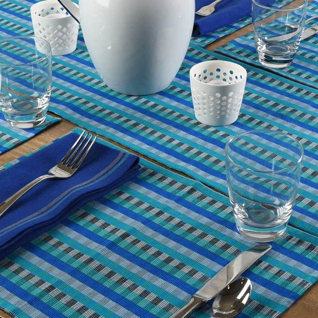 Artisan Hand Woven Guatemalan Cuadritos Placemats -Sold in Sets. Bestseller