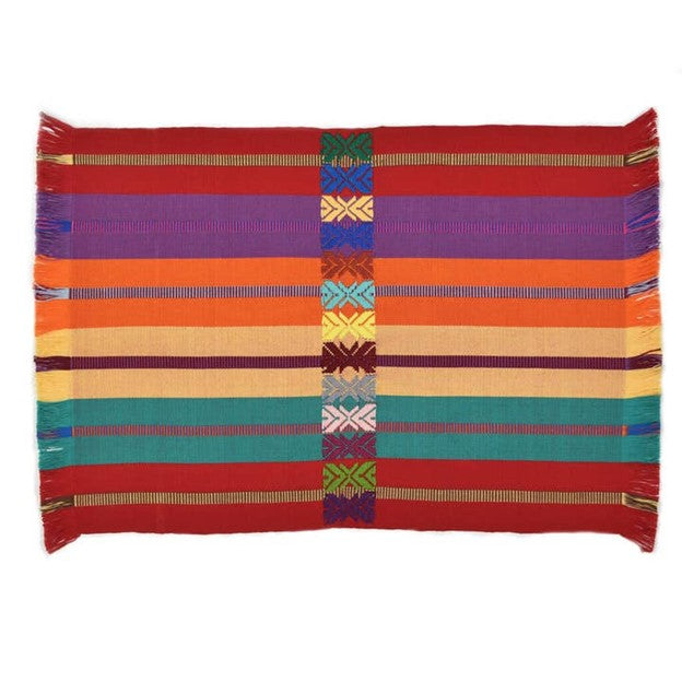 Artisan Hand Woven Guatemalan Cuadritos Placemats -Sold in Sets. Bestseller
