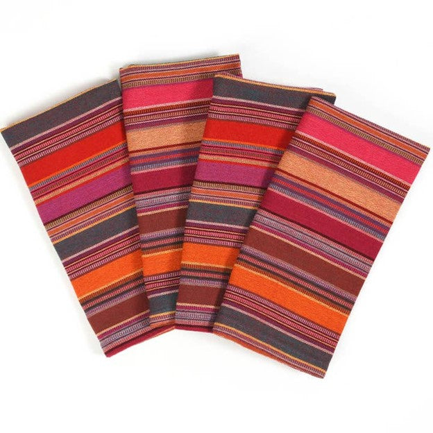 Artisan Hand Woven Guatemalan Cuadritos Placemats -Sold in Sets. Bestseller