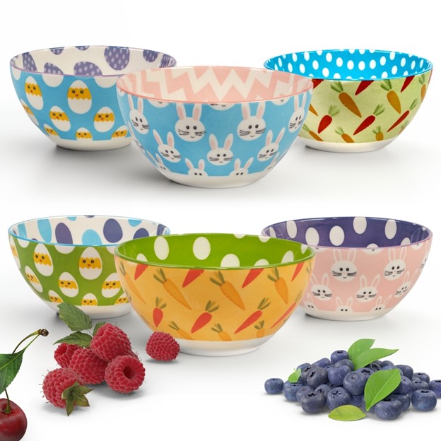 Easter Bowls In Assorted Holiday Characters. Festive and Fun