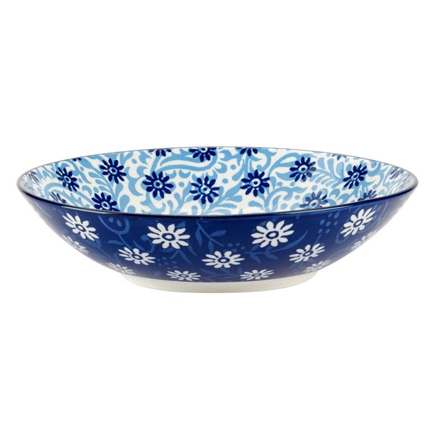 Carnival Blue Soup or Pasta Bowls. Sold In Sets of 6. Assorted Blue