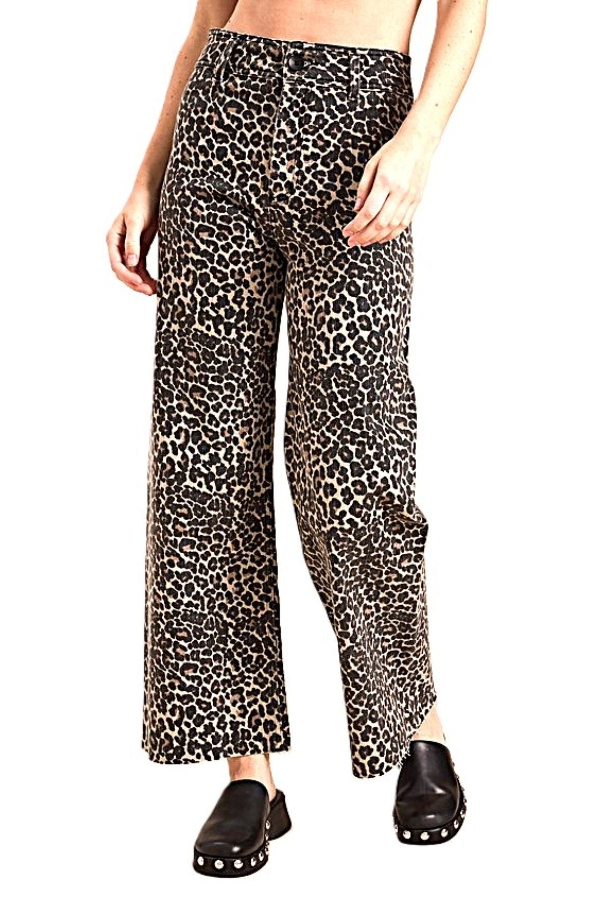 Pants. High Waisted Bold Leopard Print