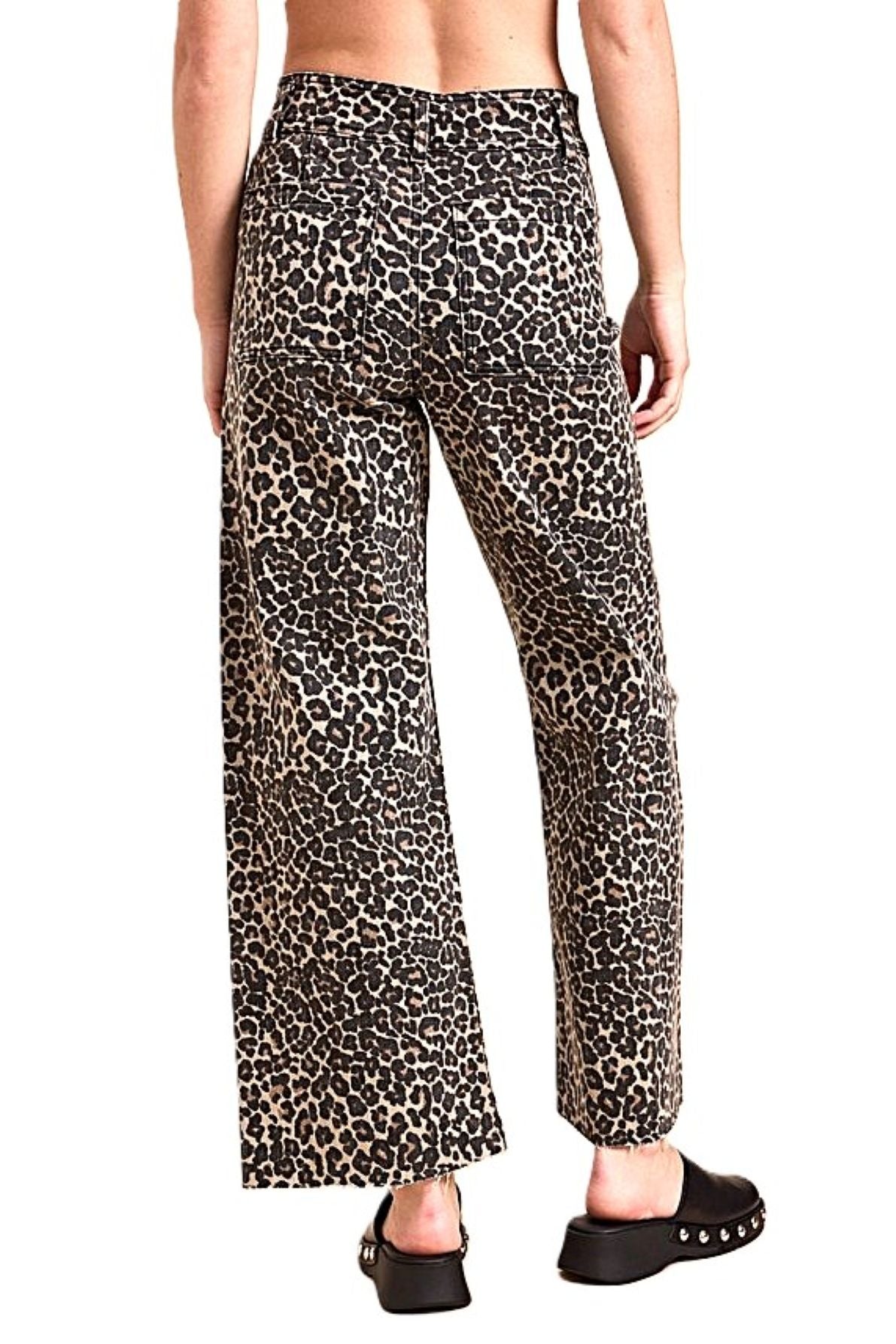 Pants. High Waisted Bold Leopard Print