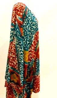 Colorfest Short Silk Split Tunic Stops the Show