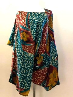 Colorfest Short Silk Split Tunic Stops the Show