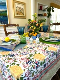 Blooming Garden Block Print Is A Favorite (60 x 90)