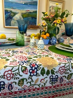Blooming Garden Block Print Is A Favorite (60 x 90)