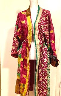 Rich Mixed Print Kimono Duster