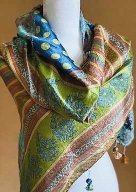 One of a kind shawls, wraps, belts, and more !