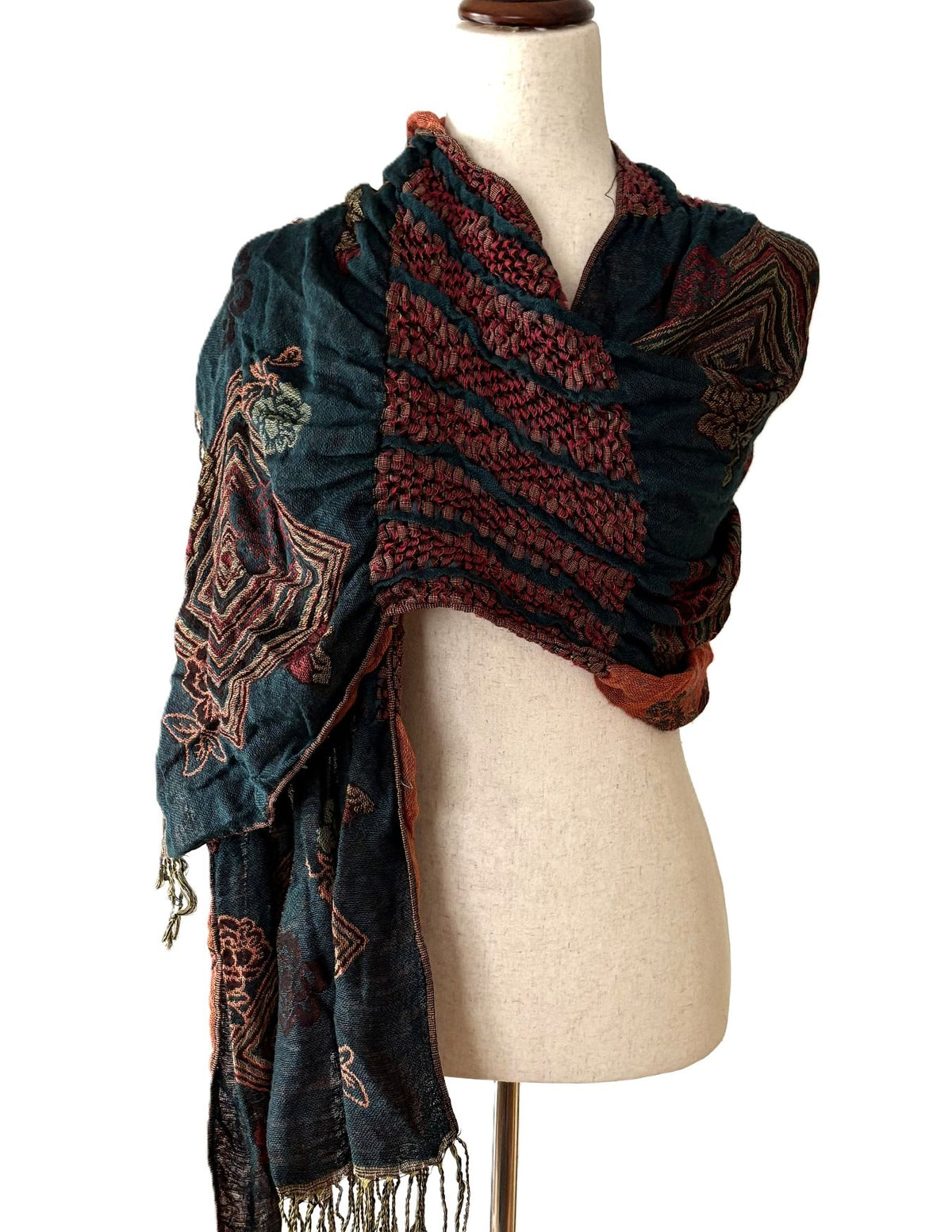 Wraps, Pashmina Ruffle Shawl, Creative And Unusual. (3 Colors)