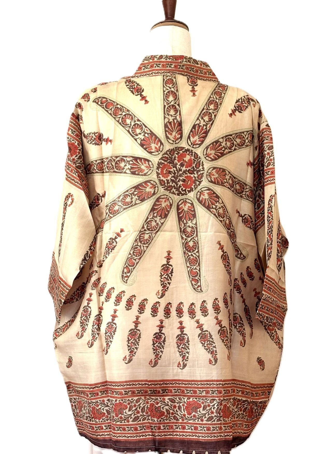 Short Silk Kimono Duster Is The Perfect Top Layer For Work and Travel.