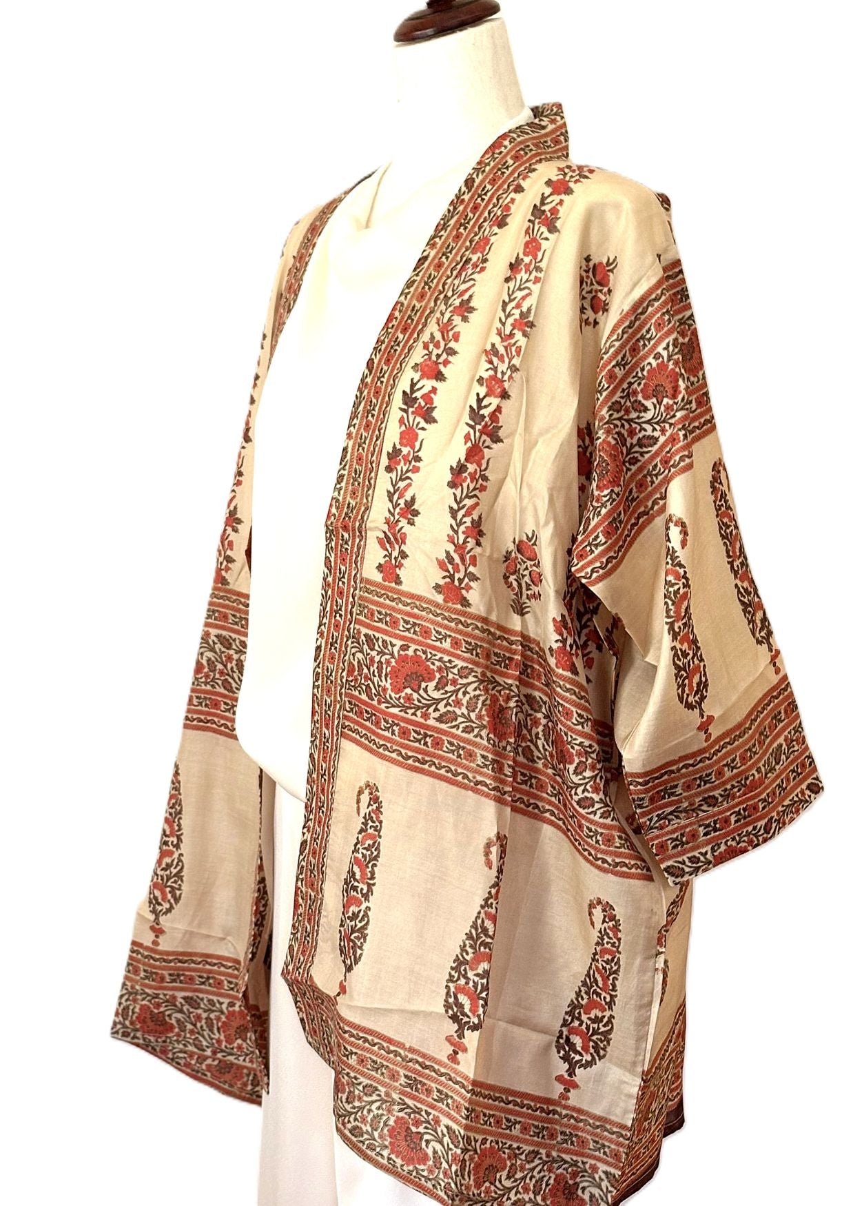 Short Silk Kimono Duster Is The Perfect Top Layer For Work and Travel.