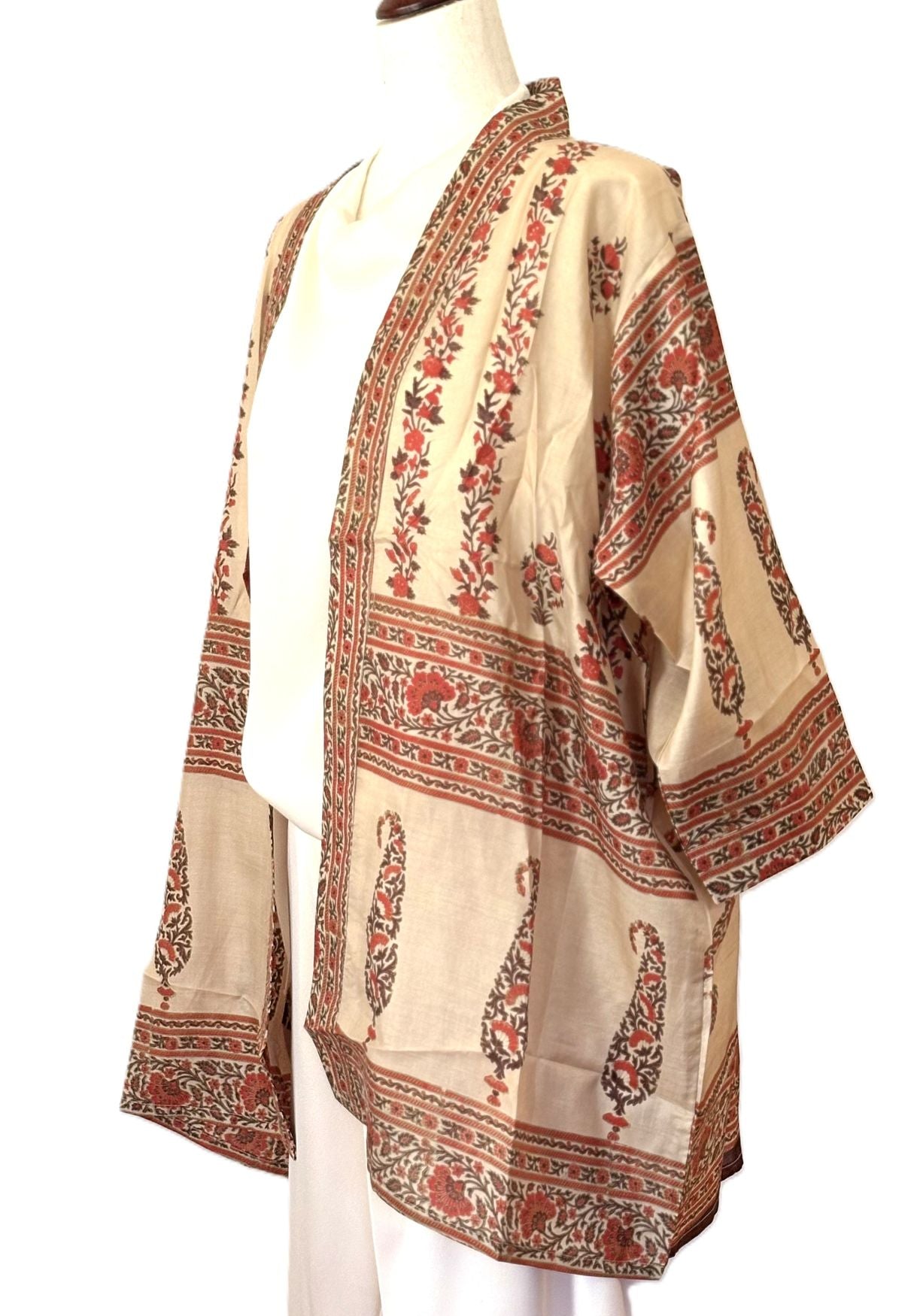 Short Silk Kimono Duster Is The Perfect Top Layer For Work and Travel.