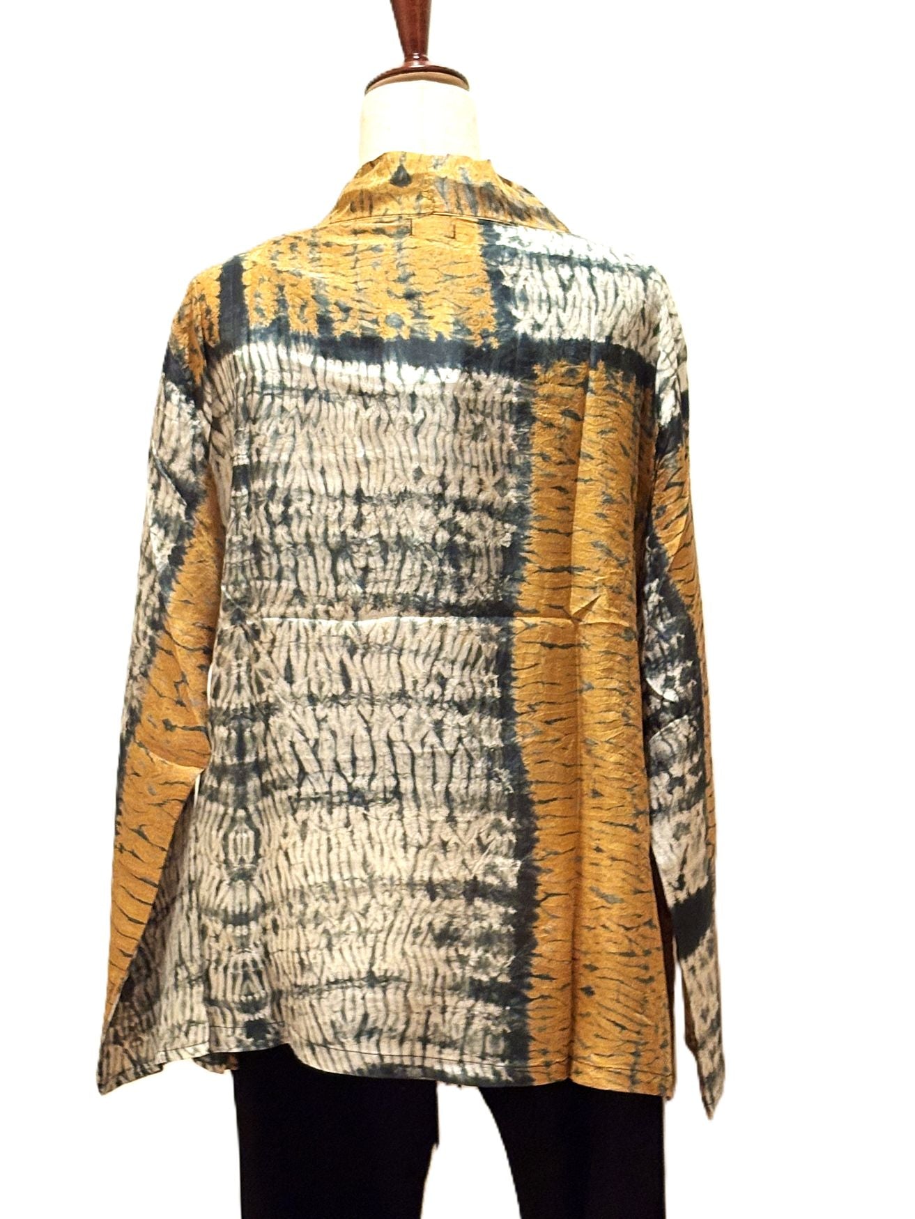 The Accessory, Shibori Hand Printed Silk Jacket.  Very Special.